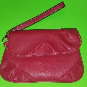 New York & Company pink leather wristlet